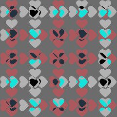 Fototapeta na wymiar Valentine's seamless pattern with hearts