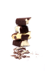 Sweet chocolate with banana fill 
