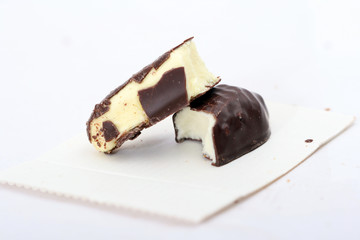 Sweet chocolate with banana fill 