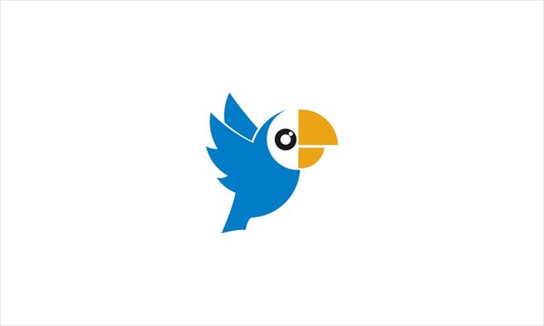 Blue Parrot Bird Logo