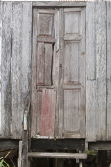 Old and broken wooden door