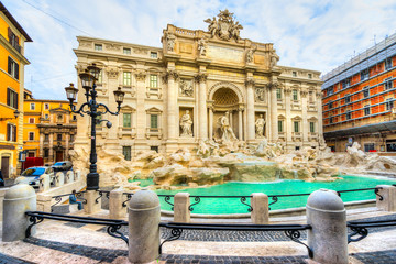Naklejka na ściany i meble Rome, Trevi Fountain. Italy.