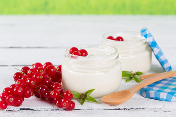 Yogurt with red currant