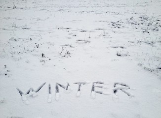 winter word on first snow