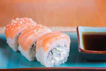 California maki sushi with fish 