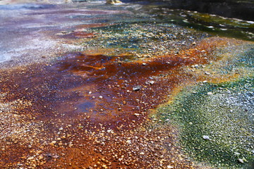 Colorful hot spring deposits