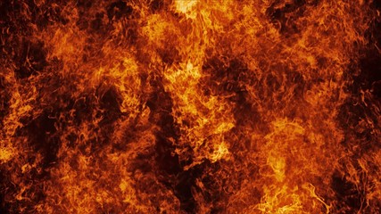 Inferno fire wall in slow motion with seamless loop isolated, perfect for digital composition - Powered by Adobe