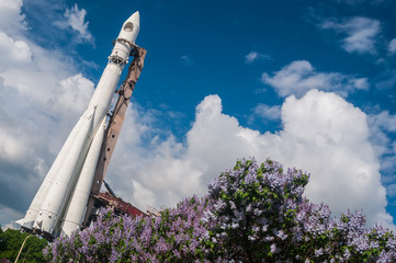 MOSCOW, RUSSIA - MAY 20, 2009: Model of rocket 