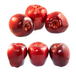 Red apple isolated on white background 