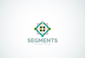 Vector outline minimal abstract geometric logo