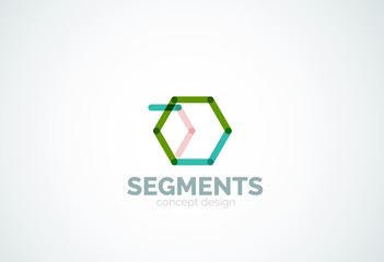 Vector outline minimal abstract geometric logo