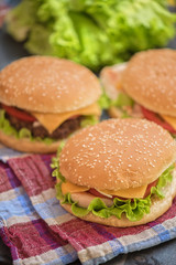 home made burgers