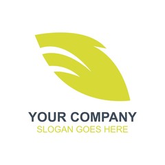 Organic Plant Green Leaf Icon Vector Logo