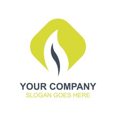 Organic Plant Green Leaf Icon Vector Logo