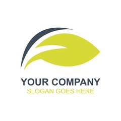 Organic Plant Green Leaf Icon Vector Logo