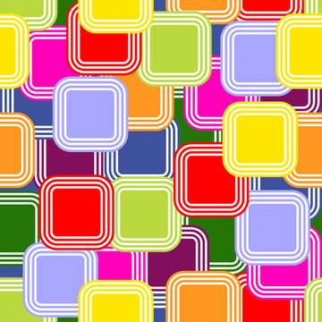 Seamless abstract pattern with colored squares
