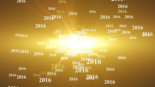 4k loop - 2016 Jahreszahlen mit Licht