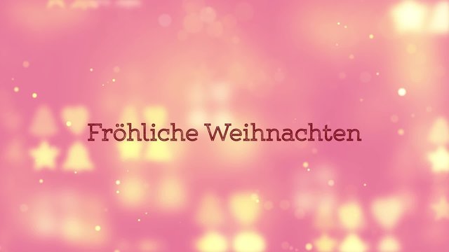 Fr&ouml;hliche Weihnachten - roter Text
