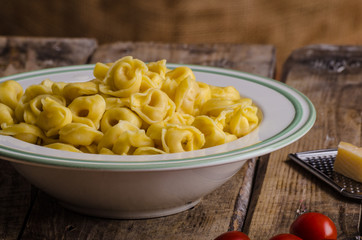 Delicious homemade tortellini
