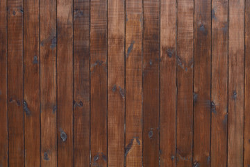 New brown wooden fence