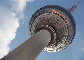 Famous TV Tower located on the Alexanderplatz in Berlin, Germany