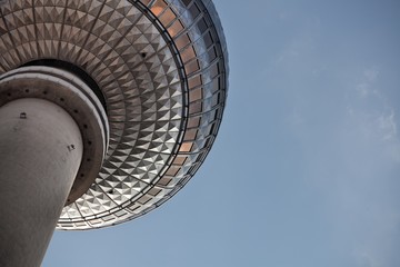 Famous TV Tower located on the Alexanderplatz in Berlin, Germany - obrazy, fototapety, plakaty