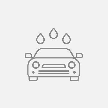 Car wash line icon.