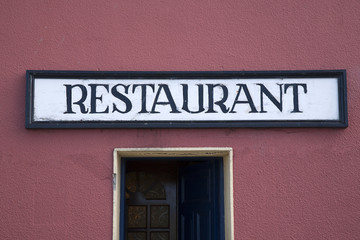 Fototapeta na wymiar Restaurant Sign