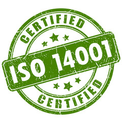 Iso 14001 certified stamp - obrazy, fototapety, plakaty