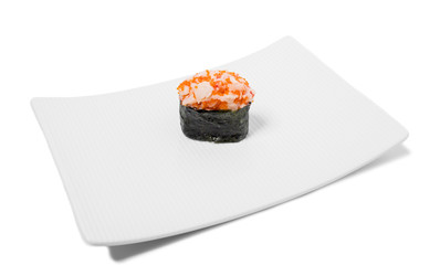 Gunkan sushi with snow crab.