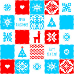 Christmas patchwork pattern