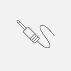Jack cable line icon.