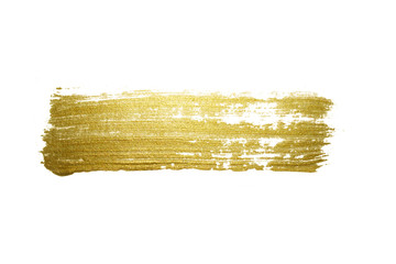 Gold paint brush stroke.