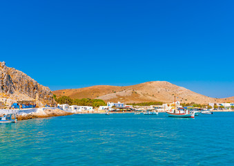 the pictorial port of Pserimos island in Greece