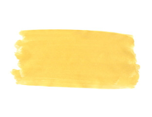 A fragment of the yellow background painted with gouache