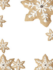 Fototapeta na wymiar Christmas cookies isolated on a white background 