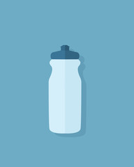 Flat sport water bottle