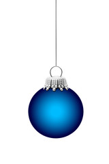Blaue Weihnachtsbaumkugel