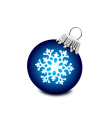 Blaue Weihnachtsbaumkugel