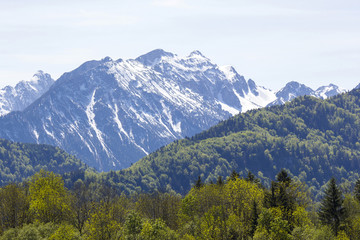 lovely panorama in the alps in Germany