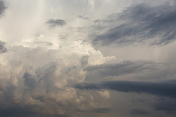 fluffy cloud on sky, dramatic cloudy sky background