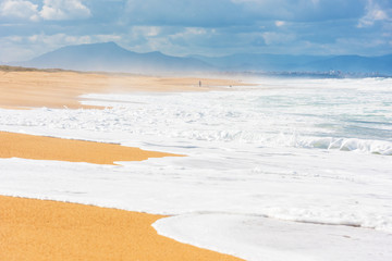 Long Sand Atlantic Beach with ocean waves