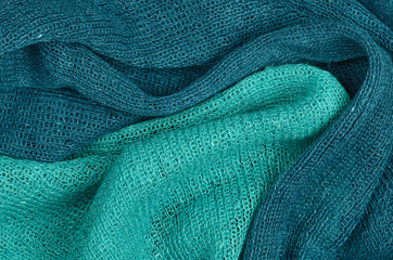 Fototapeta premium close up blue scarf background