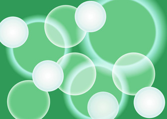 White bokeh on green in close up