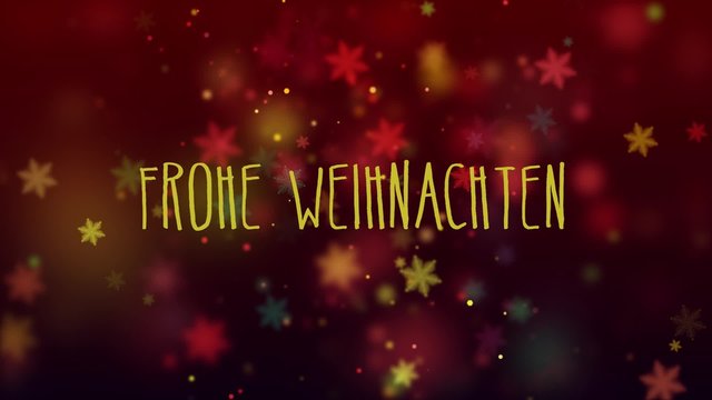 Frohe Weihnachten - Bunte Schneeflocken