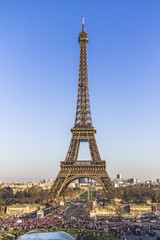 Fototapeta na wymiar Celebrations at the Eiffel Tower in Paris