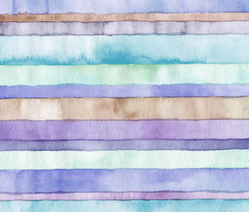 Abstract strip watercolor painted background.