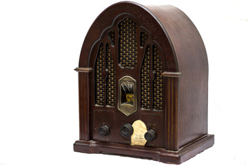 Isolated vintage radio