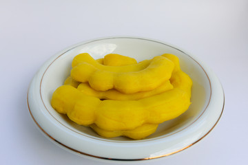 Heap of sweet pickled tamarind fruits  They are fruit preserves for long-term storage