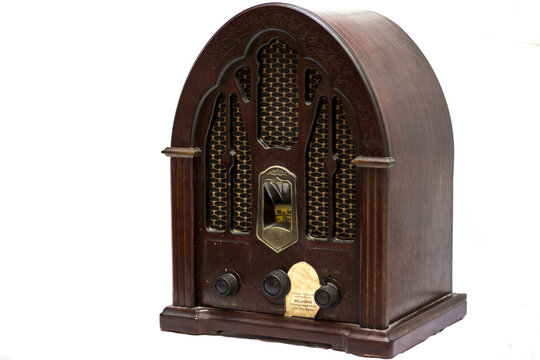 Isolated vintage radio